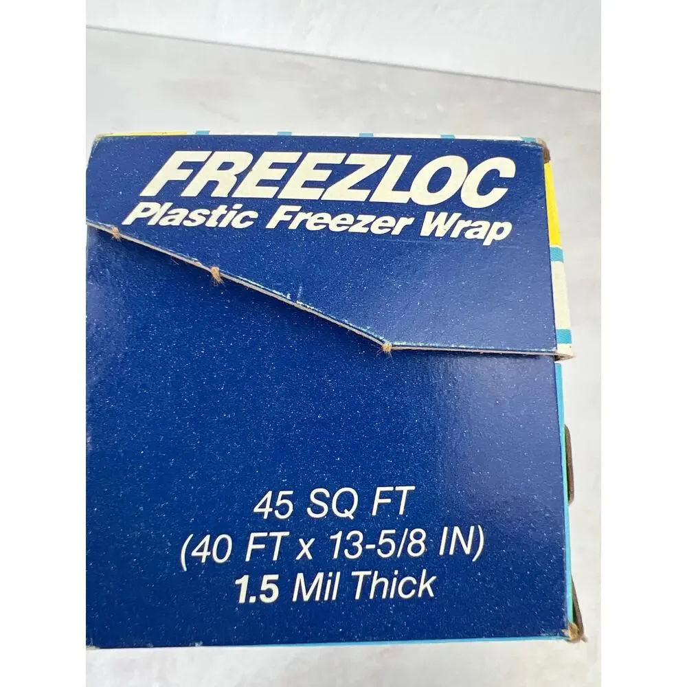 Vintage Freezloc Plastic Freezer Wrap 45 SQ‎ Ft 1.5 Mil Thick